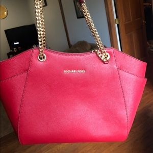 Red Michael Kors Het Set Bag